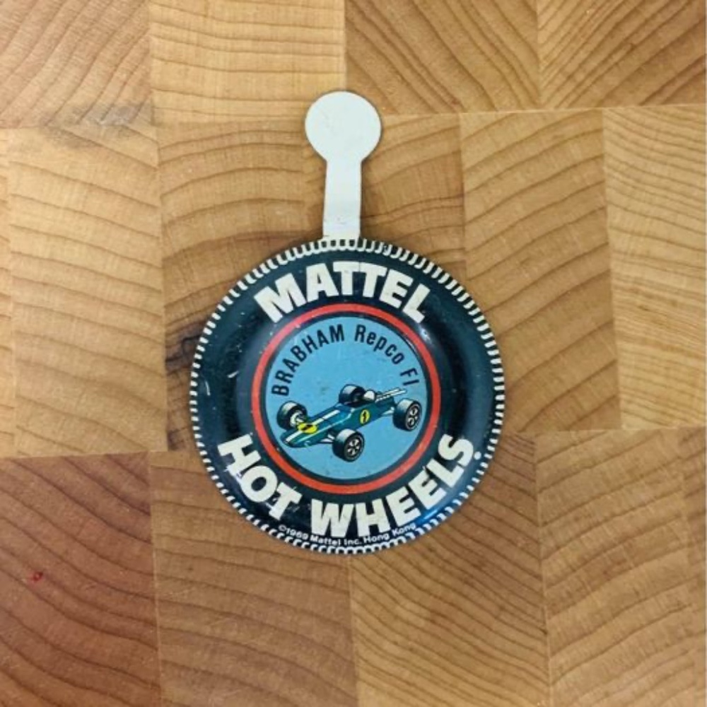 Vintage 1969 Mattel Hot Wheels Brabham Metal Button